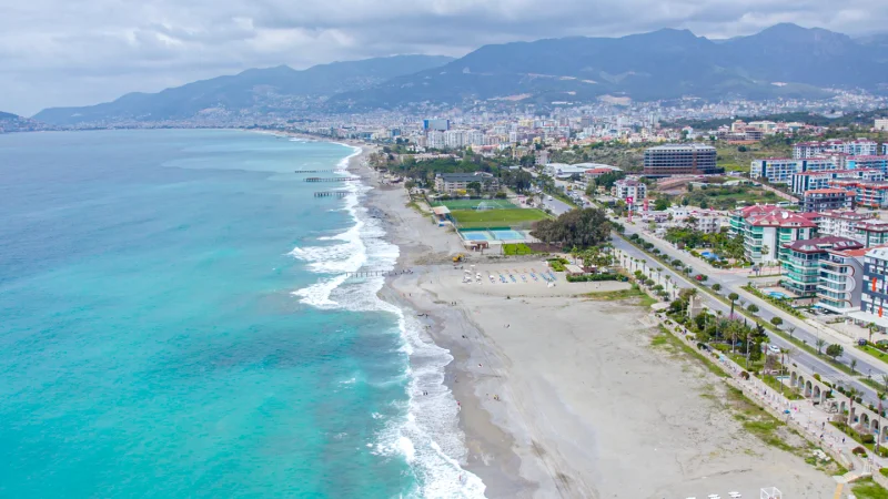 1+1 Apartment for Sale Right on the Sea in Kestel