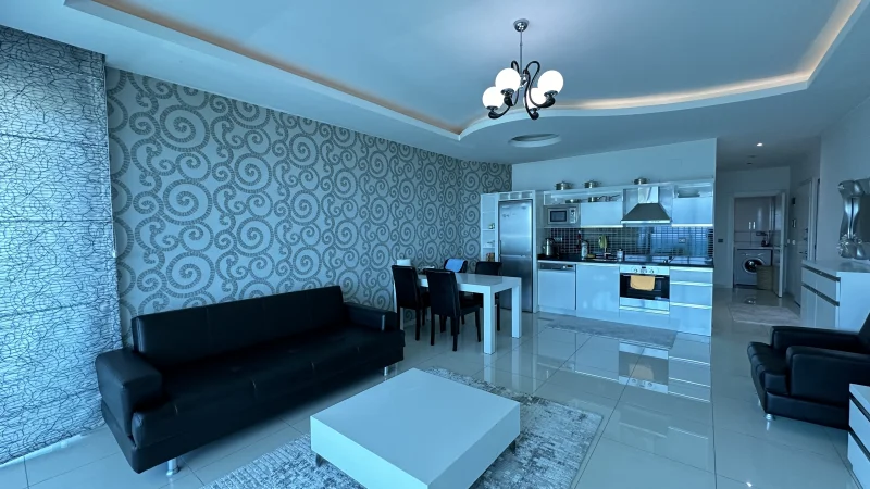 1+1 Apartment for Sale Right on the Sea in Kestel