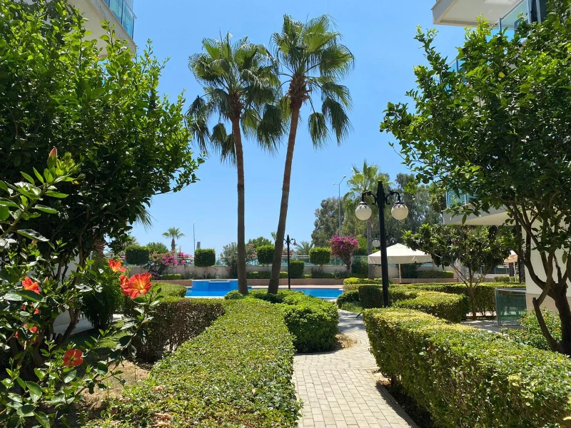 1+1 Apartment for Sale Right on the Sea in Kestel