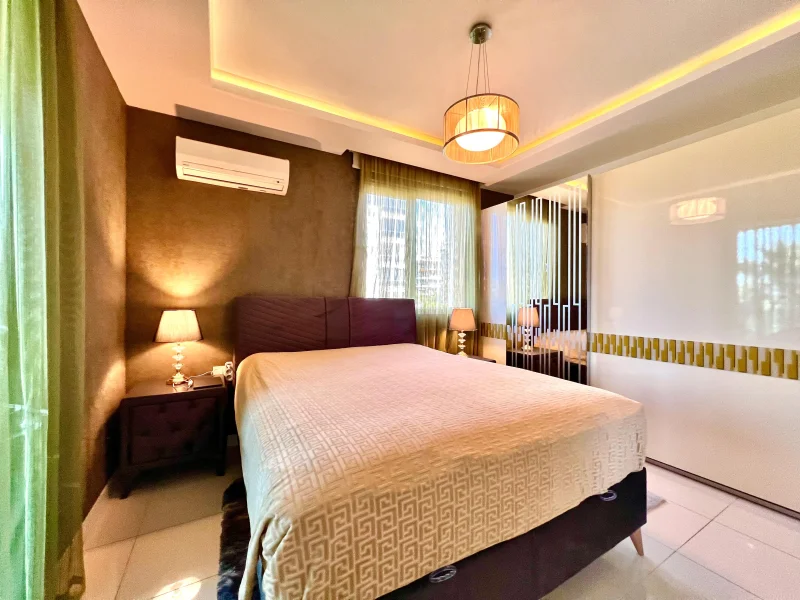 Alanya'da Deniz Manzaralı 1+1 Daire