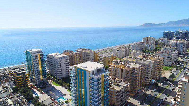 Квартира 1+1 с видом на море в Empire Residence