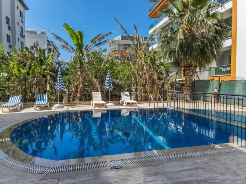 Möblerad 2+1-lägenhet till salu i komplexet Kestel Deluxe i Alanya