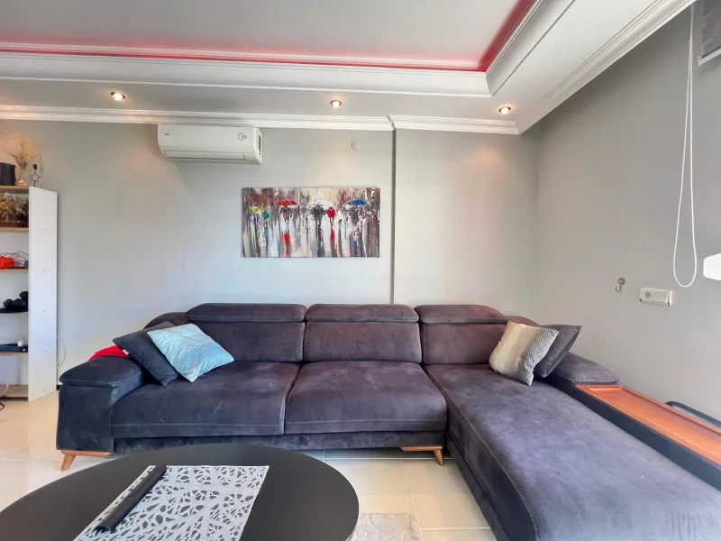 Möblerad 2+1-lägenhet till salu i komplexet Kestel Deluxe i Alanya