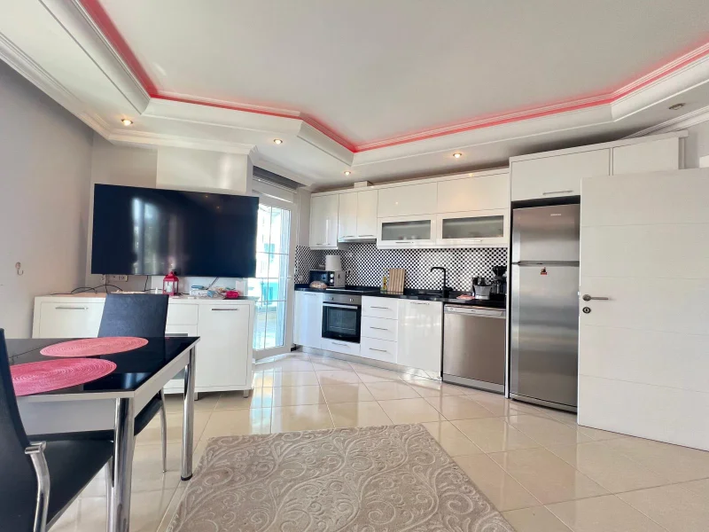 Möblerad 2+1-lägenhet till salu i komplexet Kestel Deluxe i Alanya