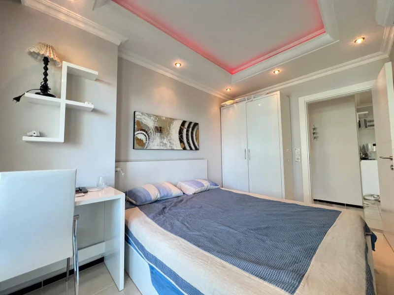 Möblerad 2+1-lägenhet till salu i komplexet Kestel Deluxe i Alanya