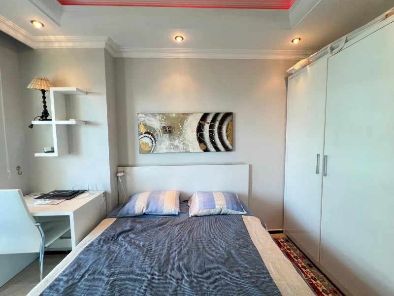Möblerad 2+1-lägenhet till salu i komplexet Kestel Deluxe i Alanya