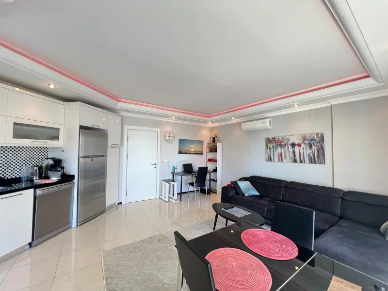 Möblerad 2+1-lägenhet till salu i komplexet Kestel Deluxe i Alanya