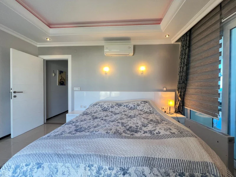 Möblerad 2+1-lägenhet till salu i komplexet Kestel Deluxe i Alanya